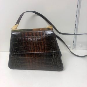 Sondra Roberts Crocodile Print Handbag/Purse